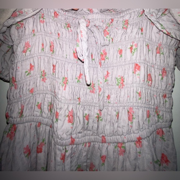 R.Vivimos Puff Sleeve Ruffles Square Neckline Floral Bridgerton Romantic Dress M - Picture 5 of 12